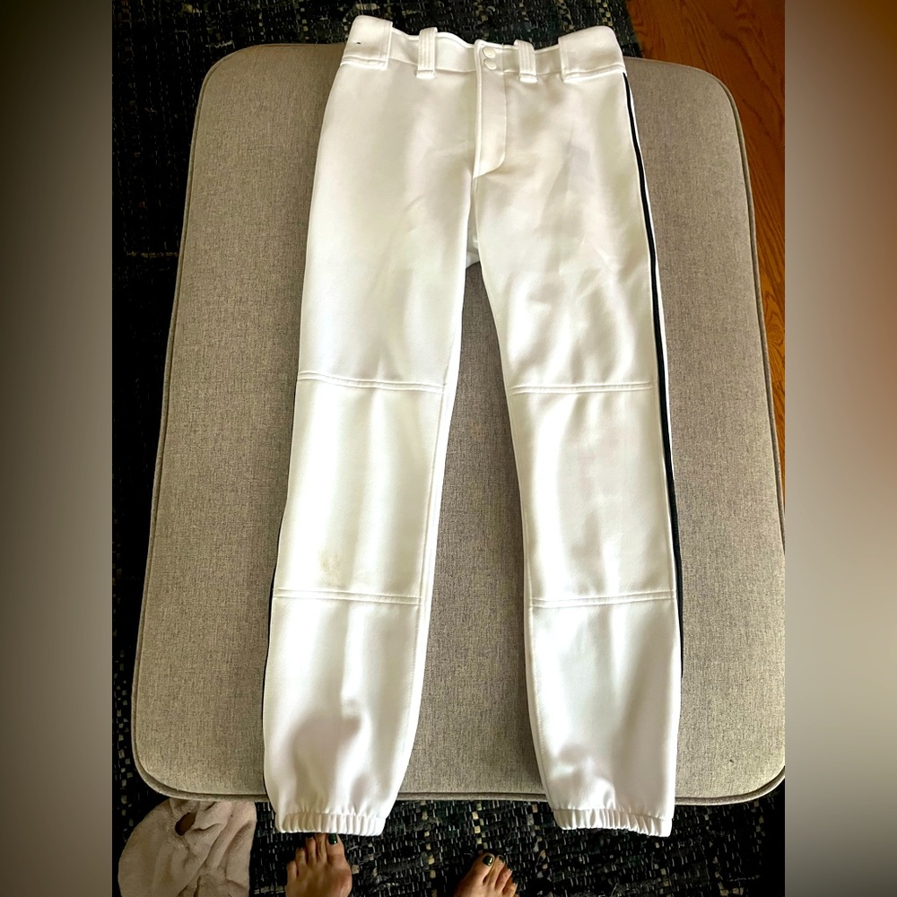 Boys white baseball pants